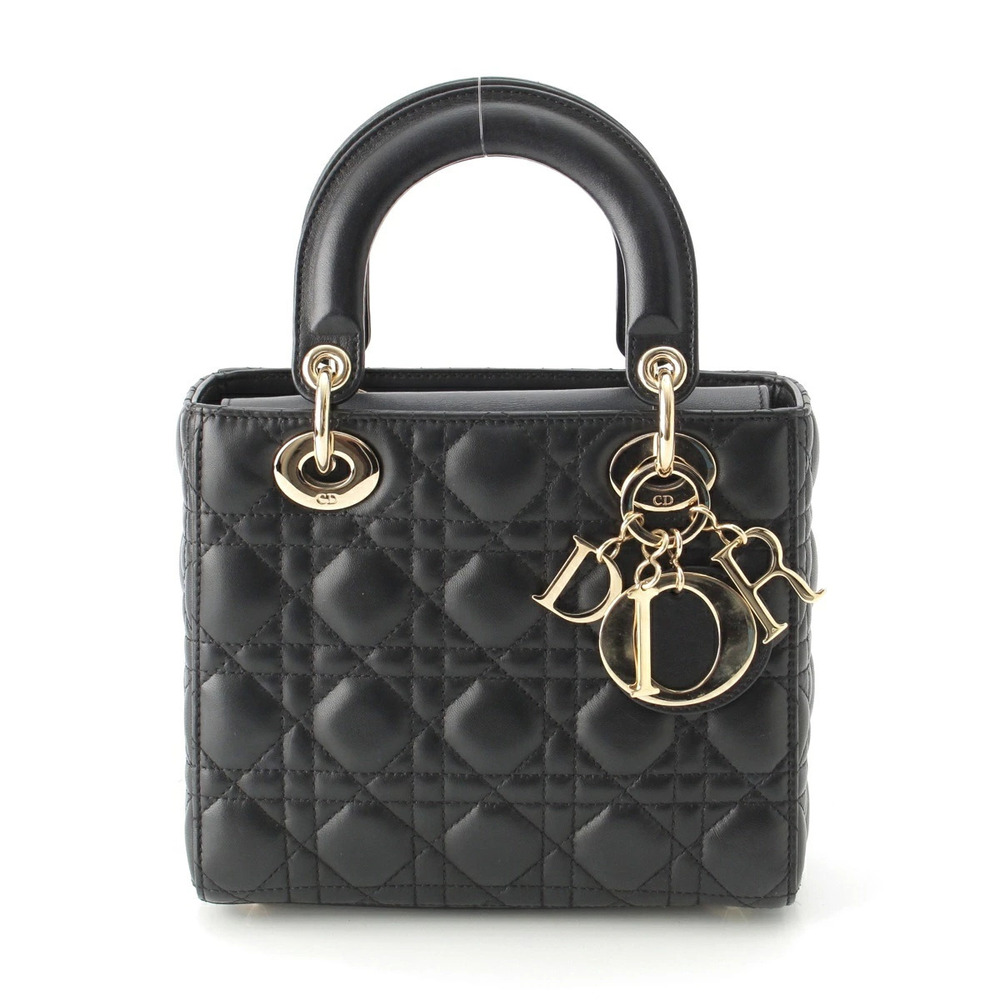 Christian Dior Lady My ABCChristian Dior Lambskin Handbag Black